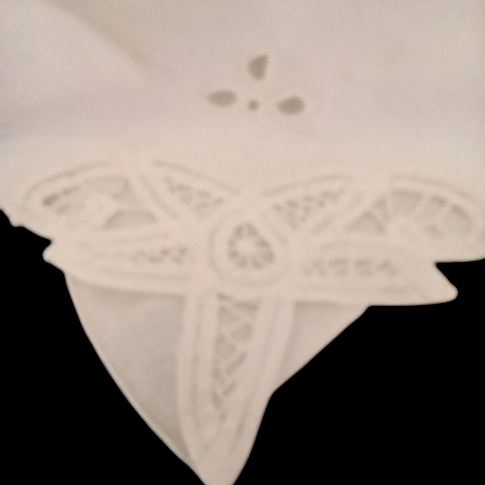 Set of 8 Cutwork Napkins, new